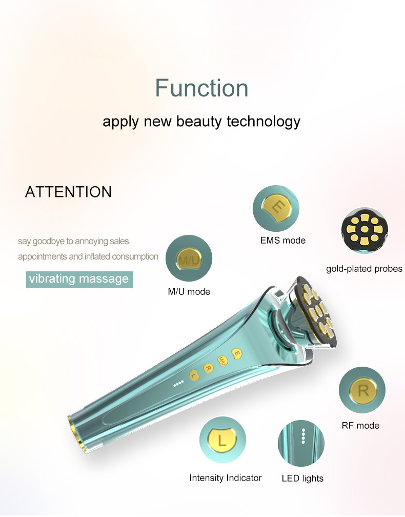 BI02 RF skin toning device with light therapy private model1