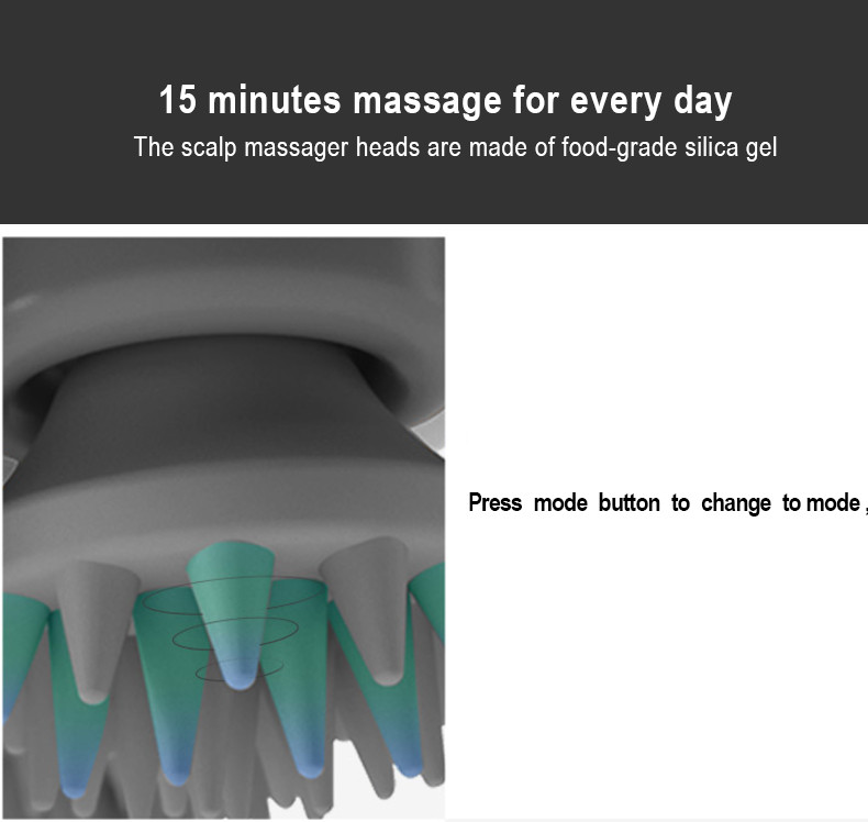 Massatge portàtil del cuir cabellut PM14 massatge vibratori9
